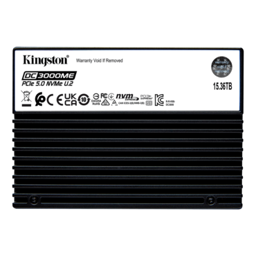 15.36TB DC3000ME 15mm, 14000 / 9700 MB/s, 3D eTLC NAND, PCIe NVMe 5.0 x4, SED, TCG Opal SSC, U.2 2.5" SSD