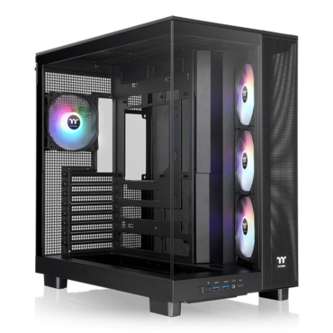 View 380 XL TG ARGB, Tempered Glass, No PSU, ATX, Black, Mid Tower Case