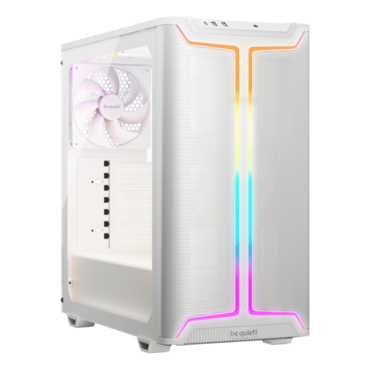 Pure Base 501 DX, Tempered Glass, No PSU, ATX, White, Mid Tower Case