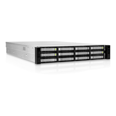 RS212-07-CR800.OLE, 12x 3.5"/2.5" External Bays, 2x 2.5" Rear External Bays, 800W CRPS PSU, EEB, Black/Grey, 2U Chassis - TAA Compliant
