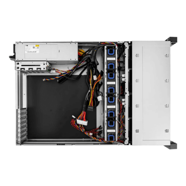 RS212-07-CR800.OLE, 12x 3.5"/2.5" External Bays, 2x 2.5" Rear External Bays, 800W CRPS PSU, EEB, Black/Grey, 2U Chassis - TAA Compliant