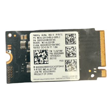 512GB PM991a, 2200 / 1850 MB/s, V-NAND 3-bit MLC, PCIe NVMe 3.0 x4, M.2 2242 OEM SSD