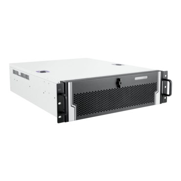 R300-01N-CR550, 4x 5.25" External Bays, 550W PSU, CEB, Black/Grey, 3U Chassis - TAA Compliant