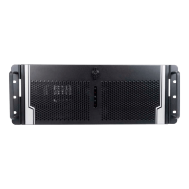 R400N-ADS, 3x 5.25" + 1x 3.5" External Bays, 3x 2.5" Internal Bays, No PSU, CEB, Black/Grey, 4U Chassis - TAA Compliant