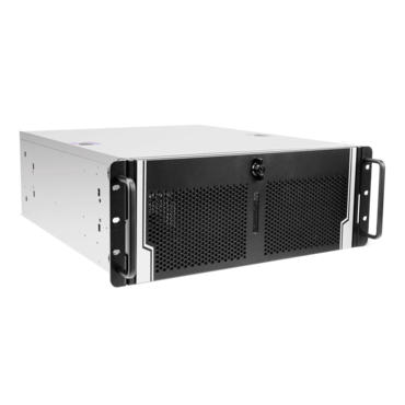 R400N-ADS, 3x 5.25" + 1x 3.5" External Bays, 3x 2.5" Internal Bays, No PSU, CEB, Black/Grey, 4U Chassis - TAA Compliant