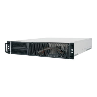 R200-02N.U3, 2x 5.25&quot; External Bays, 4x 3.5&quot; Internal Bays, No PSU, ATX, Black/Grey, 2U Chassis - TAA Compliant