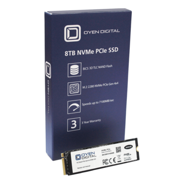 8TB E18-8TBICS6, 7100 / 6500 MB/s, 3D TLC NAND, PCIe NVMe 4.0 x4, M.2 2280 SSD