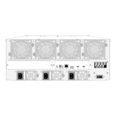 ARC-8050T3-24R, 24-Bay 4U Rackmount Thunderbolt 3 Hardware RAID / Redundant Power Supply