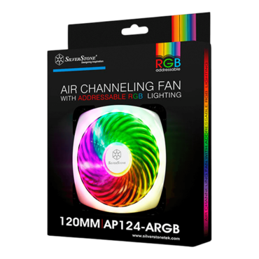 AP124-ARGB 120mm, ARGB LEDs, 1800 RPM, 25.5 CFM, 23.54 dBA, Cooling Fan