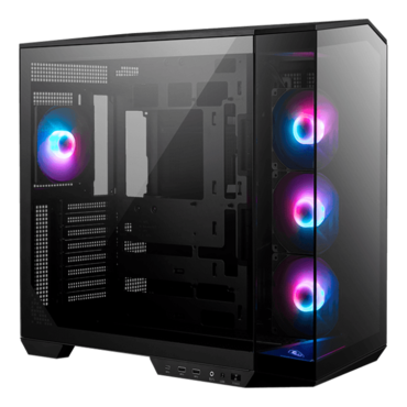 MAG PANO 100R PZ, Tempered Glass, No PSU, ATX, Black, Mid Tower Case
