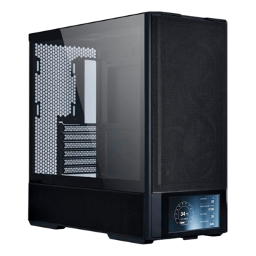 LANCOOL 207 DIGITAL, LCD, Tempered Glass, No PSU, ATX, Black, Mid Tower Case