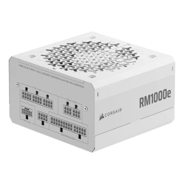 RM1000e, 80 PLUS Gold 1000W, White, Fully Modular, ATX Power Supply