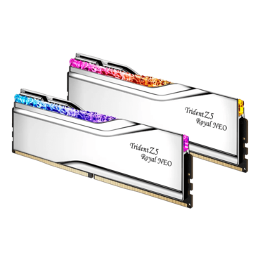 96GB (2 x 48GB) Trident Z5 Royal Neo DDR5 6000MT/s, CL30, Silver, RGB LED, DIMM Memory - TAA Compliant