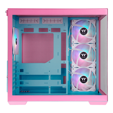 View 380 TG ARGB Snow, Tempered Glass, No PSU, ATX, Bubble Pink, Mid Tower Case