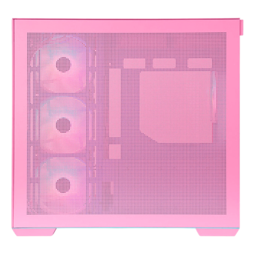 View 380 TG ARGB Snow, Tempered Glass, No PSU, ATX, Bubble Pink, Mid Tower Case