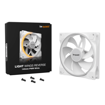 Light Wings LX Reverse 140mm, White, ARGB LEDs, 1300 RPM, 51.4 CFM, 25.5 dBA, Cooling Fan