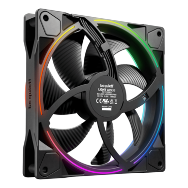 Light Wings LX Reverse 140mm, ARGB LEDs, 1300 RPM, 51.4 CFM, 25.5 dBA, Cooling Fan