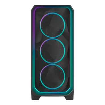 Meshify 3 Ambience Pro RGB TG Light Tint, Tempered Glass, No PSU, E-ATX, Black, Mid Tower Case