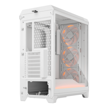 Meshify 3 Ambience Pro RGB TG Clear Tint, Tempered Glass, No PSU, E-ATX, White, Mid Tower Case