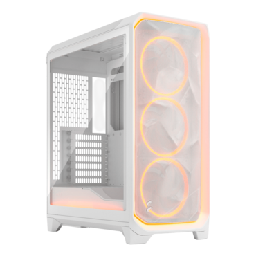 Meshify 3 Ambience Pro RGB TG Light Tint, Tempered Glass, No PSU, E-ATX, White, Mid Tower Case