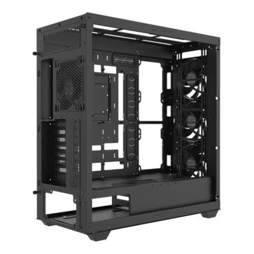 AX500, Tempered Glass, No PSU, E-ATX, Black, Full Tower Case