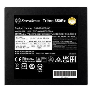 Triton 650Rx, 80 PLUS Gold 650W, No Modular, ATX Power Supply