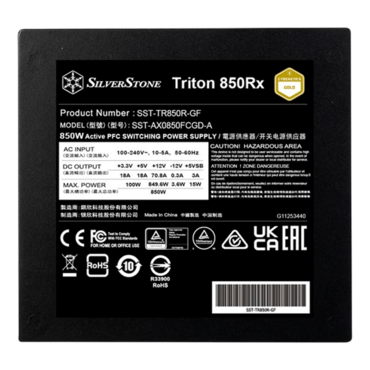Triton 850Rx, 80 PLUS Gold 850W, No Modular, ATX Power Supply