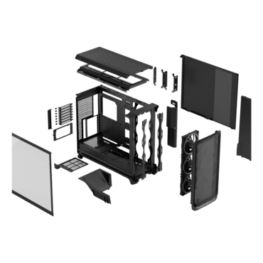 Meshify 3 XL RGB TG Light Tint, Tempered Glass, No PSU, E-ATX, Black, Full Tower Case