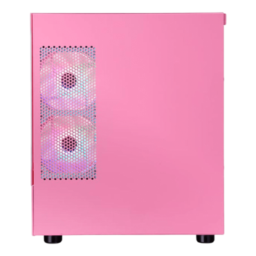 View 170 TG ARGB, Tempered Glass, No PSU, microATX, Bubble Pink, Mini Tower Case