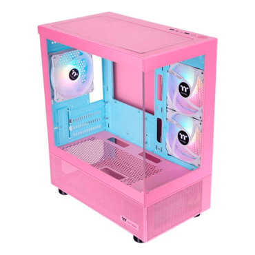 View 170 TG ARGB, Tempered Glass, No PSU, microATX, Bubble Pink, Mini Tower Case