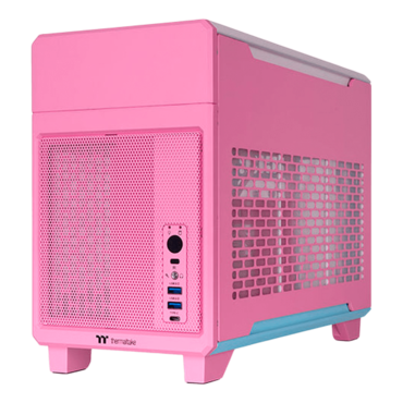 TR100, No PSU, Mini-ITX, Bubble Pink, Mini Tower Case