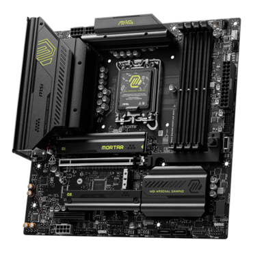 MAG B860M MORTAR WIFI, Intel® B860 Chipset, LGA 1851, Thunderbolt™ 4, microATX Motherboard