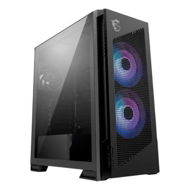 MPG VELOX 300R AIRFLOW PZ, Tempered Glass, No PSU, E-ATX, Black, Mid Tower Case