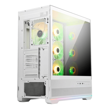 MAG PANO 110R PZ, Tempered Glass, No PSU, ATX, White, Mid Tower Case