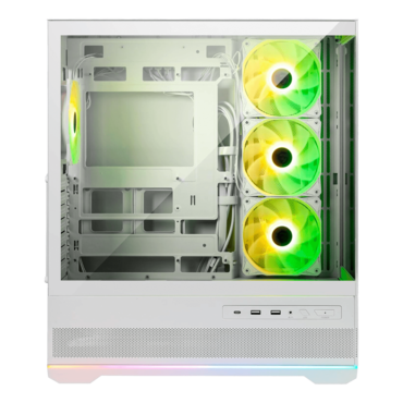 MAG PANO 110R PZ, Tempered Glass, No PSU, ATX, White, Mid Tower Case