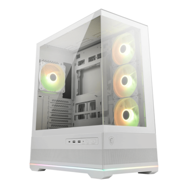 MAG PANO 110R PZ, Tempered Glass, No PSU, ATX, White, Mid Tower Case