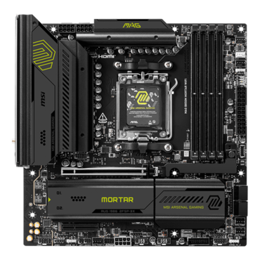 MAG B850M MORTAR WIFI, AMD B850 Chipset, AM5, microATX Motherboard