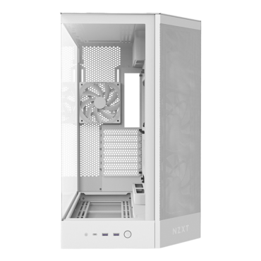 H9 Flow (2025), Tempered Glass, No PSU, E-ATX, White, Mid Tower Case
