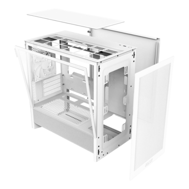 H3 Flow (2025), Tempered Glass, No PSU, microATX, White, Mini Tower Case