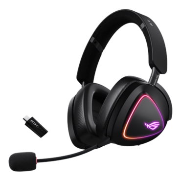ROG Delta II, Wired/Bluetooth/Wireless, Black, Gaming Headset