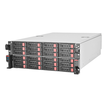 RM43-324-RS 4U Rackmount Chassis, 24x 3.5&quot;/2.5&quot;, Black