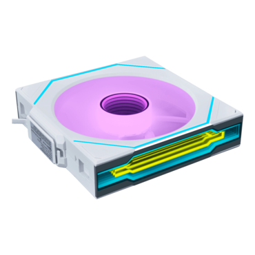 UNI FAN SL-INF Wireless 3 x 120mm, White, w/ Controller, ARGB LEDs, 2300 RPM, 67 CFM, 29.2 dBA, Cooling Fans