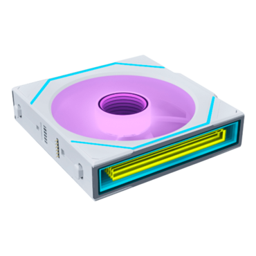 UNI FAN SL-INF Wireless Reverse 120mm, White, ARGB LEDs, 2200 RPM, 69.7 CFM, 32.2 dBA, Cooling Fan