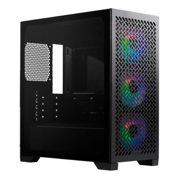 Elite 302, Tempered Glass, No PSU, microATX, Black, Mini Tower Case
