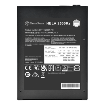 HELA 2500Rz, 80 PLUS Platinum 2500W, Fully Modular, ATX Power Supply