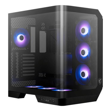 MAG PANO 120R PZ, Tempered Glass, No PSU, ATX, Black, Mid Tower Case