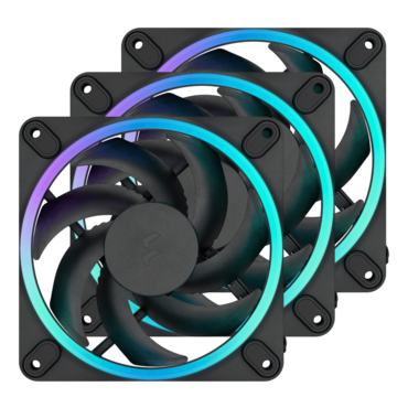 Momentum 12 RGB 3 x 120mm, ARGB LEDs, 2200 RPM, 62.44 CFM, 28.03 dBA, Cooling Fan