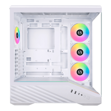 Vector V100R, Tempered Glass, No PSU, E-ATX, White, Mid Tower Case