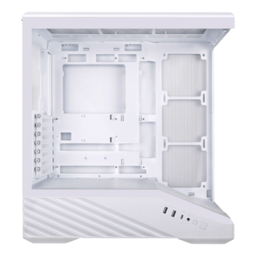 Vector V100R, Tempered Glass, No PSU, E-ATX, White, Mid Tower Case