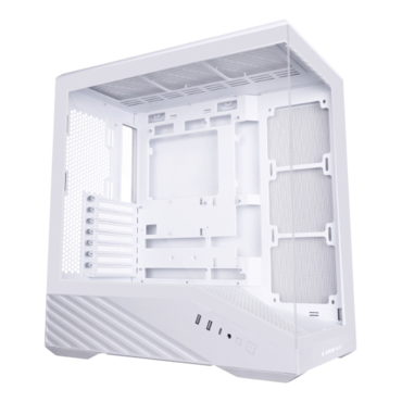 Vector V100R, Tempered Glass, No PSU, E-ATX, White, Mid Tower Case
